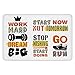 Produktbild Bathroom Bath Rug Kitchen Floor Mat Carpet,Fitness,Sports Affirmation Positive Quotes Motivational Typography Design Sneakers Decorative,Orange Yellow Black,Flannel Microfiber Non-slip Soft Absorbent