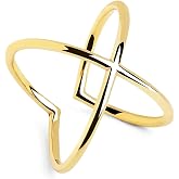 SINGULARU - Anillo 4Ever. Ajustable. Plata de Ley 925 con Acabado Ba&ntilde;o de Oro de 18 Kt Rodio. Talla Unica. Joyas para Mujer