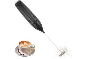 TUWONWA Mousseur à Lait électrique,Mini Fouet En Acier Inoxydable Puissant, Touilleur électrique Pour Cappuccino, Café Au Lait, Chocolat Chaud, Matcha, Mélangeur Biberon