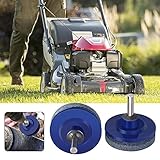 PARA TALADROS ELÉCTRICOS: puede acoplarse simplemente a los taladros eléctricos y afilar la cuchilla de su cortadora de césped muy bien, herramientas muy prácticas para la vida diaria
