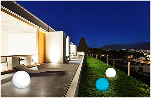 Bonetti LED Solar Kugelleuchte schwimmfähig Farbwechsel Ø 30cm IP67 Solarlampe Dekoleuchte Außenleuchte Gartenlampe Dekokugel Leuchtkugel - 5