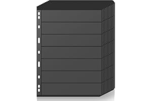 COLOR TREE 10 pièces Feuilles de Timbres de Stock Double Face 7 Bandes 9 Trous de Reliure