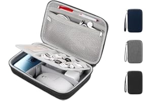 ARAE Pochette Rangement Câble - Trousse de Rangement Voyage Tech Pouch Accessoire Organisateur pour Câbles, Chargeurs, Powerbanks, Gadgets Électroniques, Noir