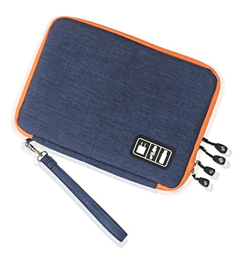 Preisvergleich Produktbild Wasserdicht Elektronische Aufbewahrungstasche Doppelschicht Tragbaren Digitale Elektronischen Organizer für Elektronikzubehör und Make-up-Tools Reise Zubehör Zwei Größen Erhältlich - Blau, S
