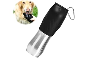 Foreverup 750ML Borraccia Portatile per Cani, Bottiglia Acqua Per Cani Acciaio Inox, Bottiglia dAcqua per Cani a Prova di perdite con Big Trough, Antibatterico, per Animali Domestici