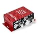 Generic Red Mini Car Motorcycle MP3 Hi-Fi Stereo Audio Amplifier RS.950.00
