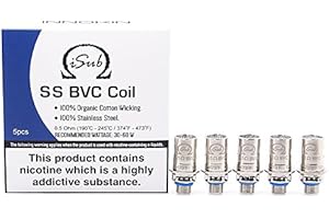 Innokin iSub Replacement Coils for SMARTBOX Starter Kit,Cool Fire IV iSub VE starter kit,CoolFire IV Plus iSub A mini kit,CoolFireIV TC100 iSub VE kit- 5pcs in a pack (SS BVC)