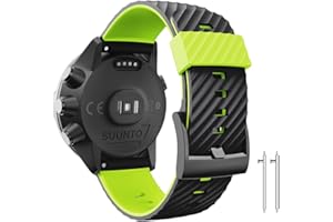 ANBEST Pasek zastępczy kompatybilny z Suunto 7 / Suunto 9, 24 mm, silikonowy pasek do zegarka Suunto 9 Baro/Spartan Sport / D5 Smart Watch