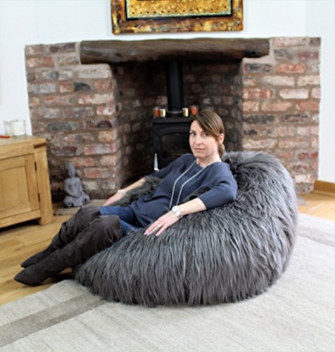 HOME HUT Maison Refuge® Adultes pour Enfant Neuf rempli Fausse Fourrure Jeu Bean Bag Gamer