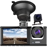 كاميرا MIECO 1s Wifi/1920p Fhd/170&deg; ذات زاوية واسعة للغاية/رؤية ليلية ومستشعر G/كاميرا مركبة مع 3 كاميرات (2025)
