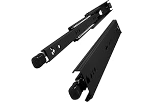 VADANIA 1000mm Heavy Duty Drawer Runners with Lock #VD2053-B 1 Pair, Black Drawer Slides, Max Load 120kg, Side Mount Full Extension, Industrial Locking Drawer Slides for Shelf, Van, Truck RV Pull Out