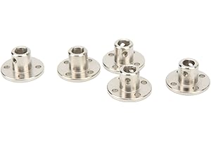 Hosie Acoplamiento de Eje de Brida de 6 Mm, Acero Plateado Motor Perfectamente Adaptado a la Conexión de Brida del Molde