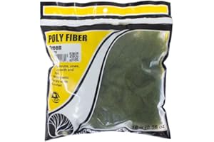 Woodland Scenics FP178 Polyfaser Poly Fiber grün Landschaftsgestaltung für Büsche Unterholz und Bäume selbst gestalten Polyfiber Diorama Modelleisenbahn Spur Z N TT H0 G