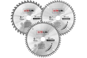 SAXTON BLADES Saxton - 3 Lames de scies circulaires 160mm x 20mm pour outil Festool TS55 Bosch ou Makita