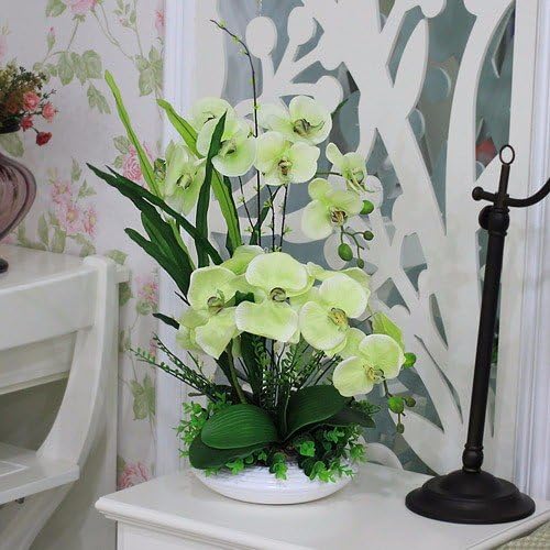 GBHNJ False Vase Pu Green Butterfly Orchid Artificial Decoration