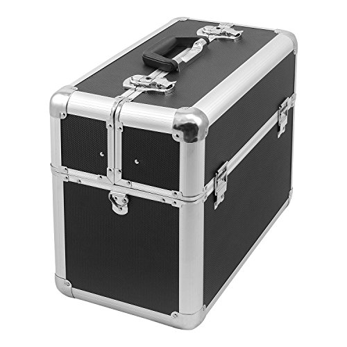 Werkzeugkoffer Alurahmenkoffer Multikoffer Etagenkoffer abschließbar schwarz - 2