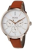 Hugo BOSS Unisex Multi Zifferblatt Quarz Uhr mit Leder Armband 1502420