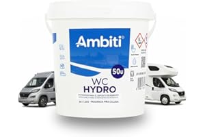 Ambiti | Monodosis Hidrosolubles para Depósito de Residuos de Autocaravanas,Caravanas y Campers| Antibacteriano| Elimina Deshechos Orgánicos y Papel Higiénico| Fragancia Piña Colada (50ud)