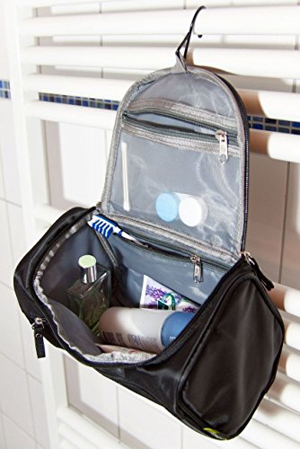 Hochwertiger Premium Kulturbeutel zum Aufhängen | Große Kulturtasche | Hanging Toiletrybag for Men/Women | Unisex | schwarz | Necessaire für die Reise | Die ultra-leichte Waschtasche für deinen Urlaub - 3