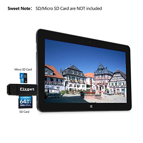 Fixget Speicherkartenleser, SD / Micro SD Kartenleser / Micro USB OTG auf USB 2.0 Adapter mit Standard USB Stecker / Micro USB Stecker fÃ¼r PC, Smartphones mit OTG Funktion, Nicht Kompatibel mit IOS