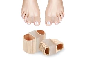 AUEFUDQ Auefudq 2 Piezas Separador Dedos Pie, Separadores De Dedos De Los Pies Suave, Corrector De Juanetes Para Hombre Y Mujer, Separador De Dedos Del Pie Para Dedos Superpuestos