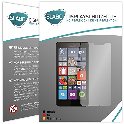 4 x Slabo Displayschutzfolie Microsoft Lumia 640 XL Displayschutz Schutzfolie Folie "No Reflexion|Keine Reflektion" MATT - Entspiegelnd MADE IN GERMANY