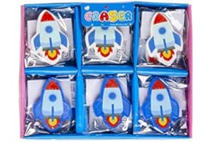 Schnooridoo 12 Radiergummi Rakete Rocket Weltraum Mitgebsel Kindergeburtstag Schule
