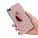 Produktbild iPhone 8 Plus Hülle, iPhone 7 Plus Hülle, Edaroo Weinglas design 3d Rot Glitzer Flüssig Wasser Hülle, Lustig Cool Ultra Slim dünne Transparente Klare Weiche Tpu Silikon Crystal Bling Glänzend Glitter Fließende Liquid Flüssigkeit Sterne Handyhüllen Schutzhülle Schutz Case Handy Cover für iPhone 7 Plus (5,5 zoll) / iPhone 8 Plus (5,5 zoll)