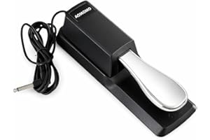 AOMOMO Sustain Pedal Univerdal for Keyboard with Polarity Switch for All Digital Pianos, Electronic Keyboards Midi MIDI Keyboards, Digital Pianos, Yamaha, Casio, Roland and More (Original Version)