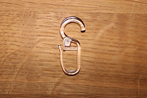 100 x Faltenhaken/ Gardinenhaken m. 10 mm Öse, glasklar 840-10 - 2