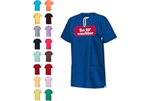 Clinotest Schlupfkasack „Anna/Anton“ – Unisex Kasacks Damen Pflege – 50% Polyester, 50% Coolcel, atmungsaktiv, Faltkragenhemd mit V-Ausschnitt, 1 Brust- & 2 Seitentaschen, hoher Komfort