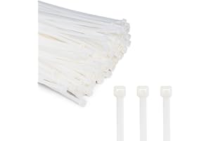 ERKO 100 pièces d'attaches de câble professionnelles 200 x 2,5 mm Poignée d'attache de câble couleur blanc, résistante à la température