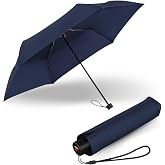 Knirps C.050 Small Folding Umbrella Manual Compact Anti-Wind, Lightweight | Mini Umbrella Blue &ndash; 205 g, Wind Tunnel Tested up