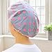 SelfTek Shower Caps Waterproof Women Ladies Bath Cap for Long Hair Blue and Pink