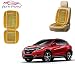 Auto Pearl - Premium Quality Car Wooden Bead Seat Cushion with Beige Velvet Border For - Honda BRV - Set of 2Pcs RS.899.00