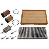 Gewicht: 0,90 kg febi bilstein 37493 Wartungspaket - 1x Luftfilter, 2x Ölfilter, 1x Innenraumfilter, 1x Kraftstofffilter, 4x Zündkerze, 1x Ölablassschraube
