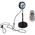 HYLOL Sunset Projector Lamp - 16 Color LED Light with Remote, Desk Lamp Projection Rainbow Night Light, 180° Rotation Romantic Lamp Light (Night Lamp Light)