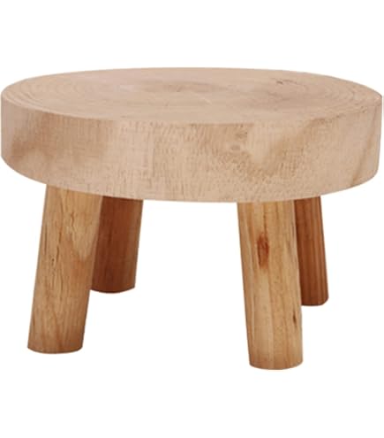 Soporte Elevado Para Macetas De Madera, Taburete Pequeño Decorativo Para Plantas, Ideal Para Jardín, Balcón, Terraza O Interior, Estilo Rústico