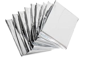 Yardwe 5 Pz Coperta Multiuso Alta Argento Riflettente Pellicola di Mylar Caldo Mantenendo Fogli di Alluminio Forniture per La Casa Verde per Negozio Negozio di Emergenza Negozio Crescita delle Piante