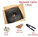 Produktbild Multi Kabel Premium 100 Meter Cat7 Ethernet Netzwerk Kabel mit RJ45 Steckverbinder - UTP - Schwarz - 100m - OFC Leitern - mit Kabel Crimp Werkzeug + 100 Kabelbinder + 50 Kabelclips enthalten