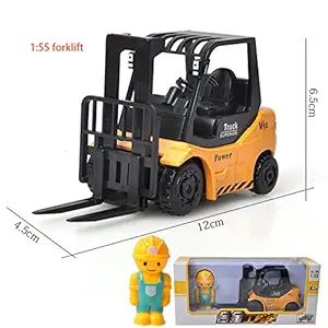 Leoie 1:64 Children Alloy Engineering Cars Pull Back Vehicle Model Toys as Gift Forklift