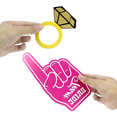 Coceca 82 Stück Single Photo Booth Props Fotografie Requisiten Selfie Requisiten DIY geeignet fuer Junggesellinparty und Mädelsabendspie - 6