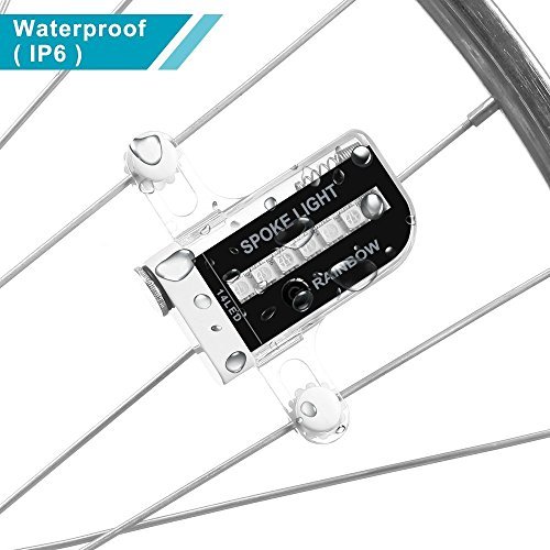 Helles Fahrrad-Rad-Lichter – Wasserdichtes 14 LED Speichen-Licht für Nachtreiten mit 30 verschiedenen Muster-Änderungen - 3