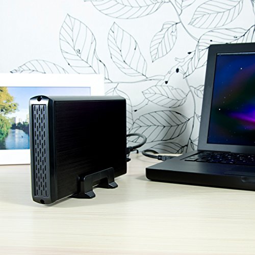 CSL – 3,5″ (8,89cm) USB 3.0 (Super Speed) externes Festplatten (HDD) Gehäuse (Case) für SATA I / II | Aluminium | Optik Alu gebürtstet | kompatibel zu USB 2.0 - 4