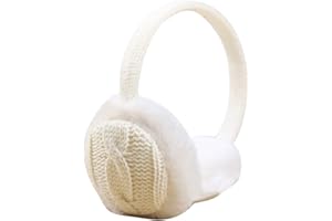 HshDUti Winter Ear Muffs for Men & Women - Knitted Plush Fluffy Ear Warmers - Unisex Winter Warm Earmuffs for Womens Girls Outdoor Cycling Running Skiing Ladies Gift