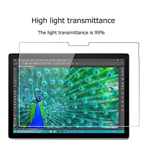 Wrcibo Microsoft Surface Book Schutzfolie, Wrcibo Glas Display Schutz Schutzglas Echte Glas Displayschutzfolie für Microsoft Surface Book (Panzerglas, 0,33mm, Unsichtbar, Kratzfest) - 7