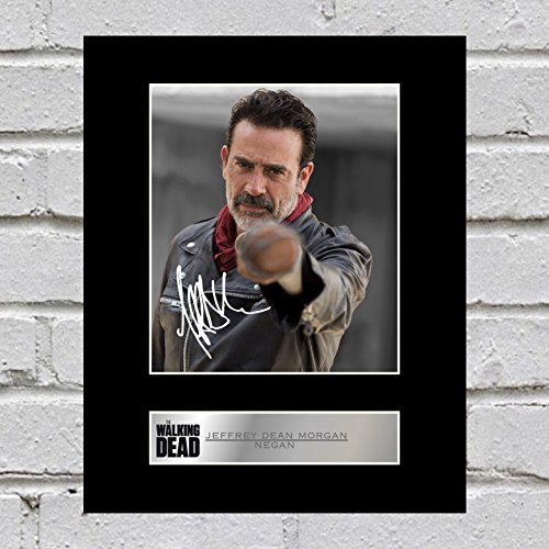 Jeffrey Dean Morgan, Negan Signiert Foto Display The Walking Dead