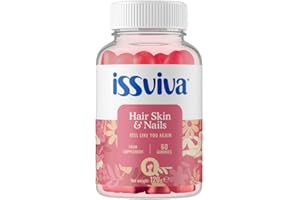 ISSVIVA MENOPAUSE Issviva Gummies Hair, Skin and Nail Menopause & Perimenopause Supplements with Vitamins for Women - Prickly Pear Flavoured, 60 Gummies - 120g