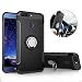Produktbild Huawei Honor 8 Pro Hülle ,Honor 8 Pro Handyhülle mit Ring Kickstand - Mosoris Premium Silikon Shell mit 360 Grad Drehbarer Ständer und Handyhalterung Auto Magnet Ring , Dual Layer Stoßfest Rüstung Schutzhülle Bumper Tasche Case Cover für Huawei Honor 8 Pro , Schwarz