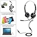 Price comparison product image PChero Universal Binaural USB Office Headphone / 3.5mm Business Headset with Microphone Perfect for Mobile Phone, PC , Skype, Chat, Listen Music